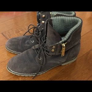 Tommy Hilfiger Suede Sweater Boots